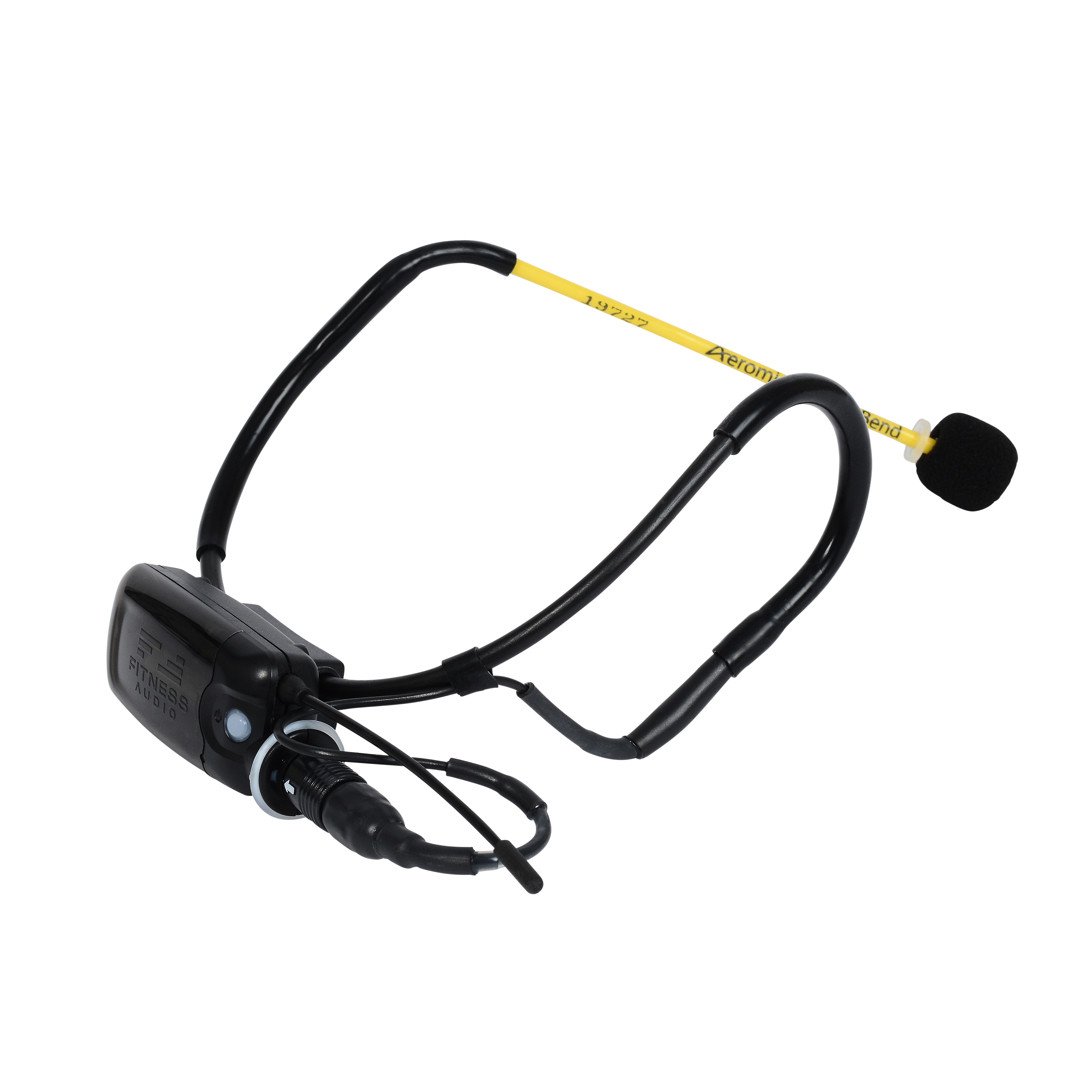 Aeromic headset with MTU8 transmitter attached and mounted