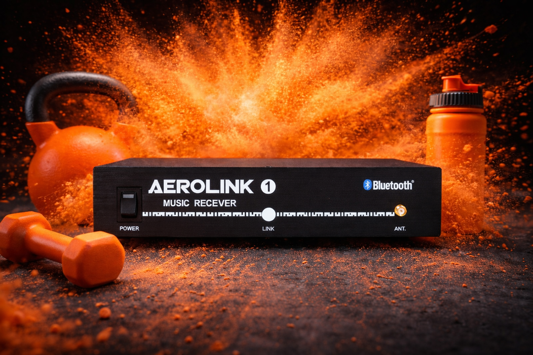 Bluetooth receiver for fitness studio sound system - the Fitness Audio Aerolink
