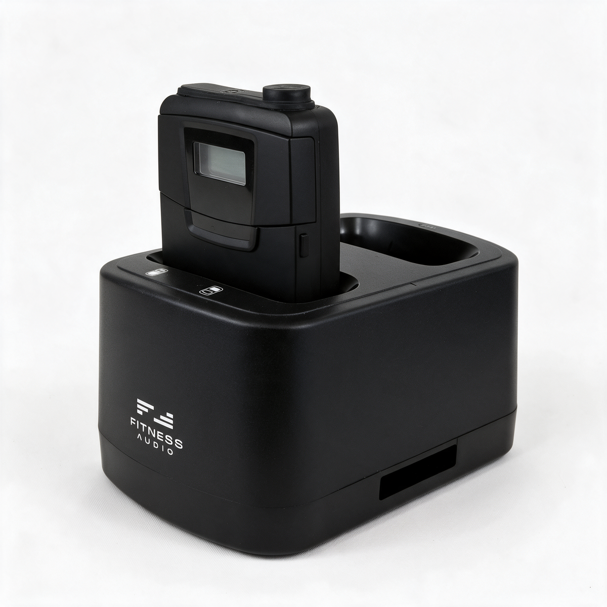DX6-TF transmitter seated in the HC-24 charging dock with the second bay empty