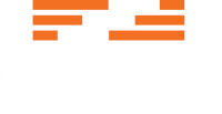 Fitness Audio logo: orange rectangular blocks that represent "FA" and white text that writes "Fitness Audio"