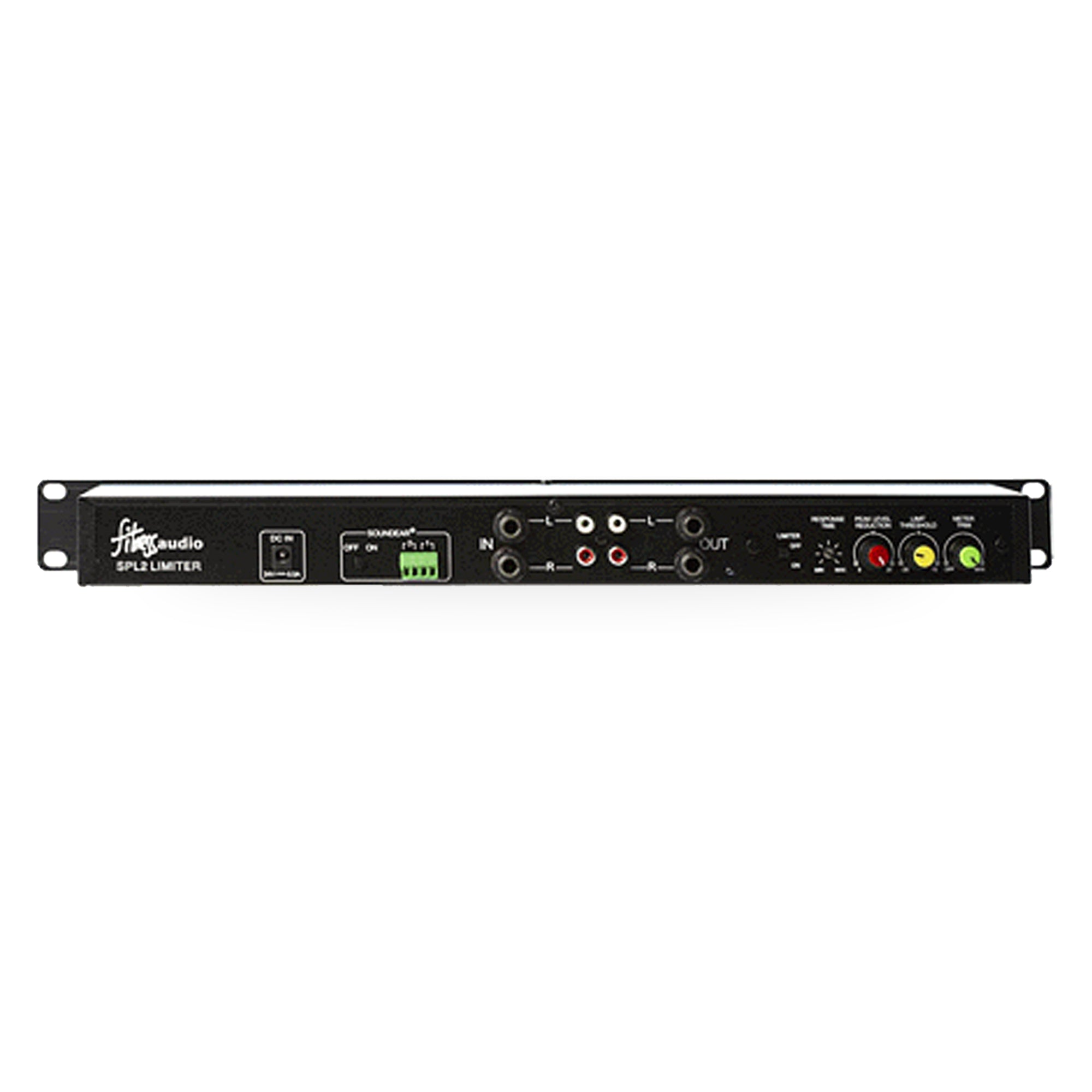 The back of the Govn’r sound pressure limiter SPL controller for fitness studio audio systems